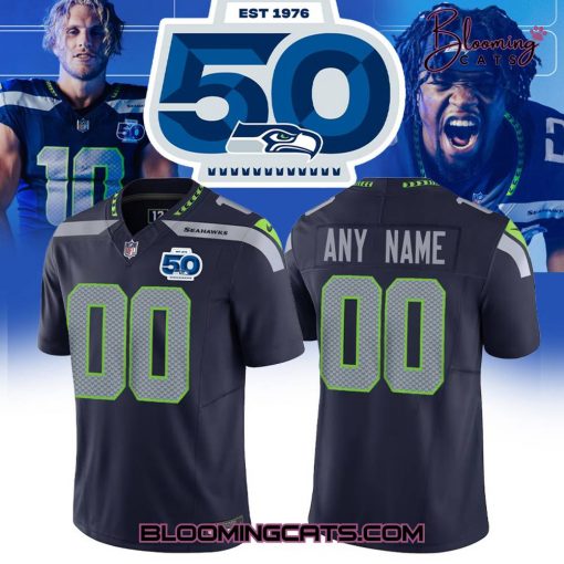 Seattle Seahawks 50th Anniversary Limited Edition Football Jersey