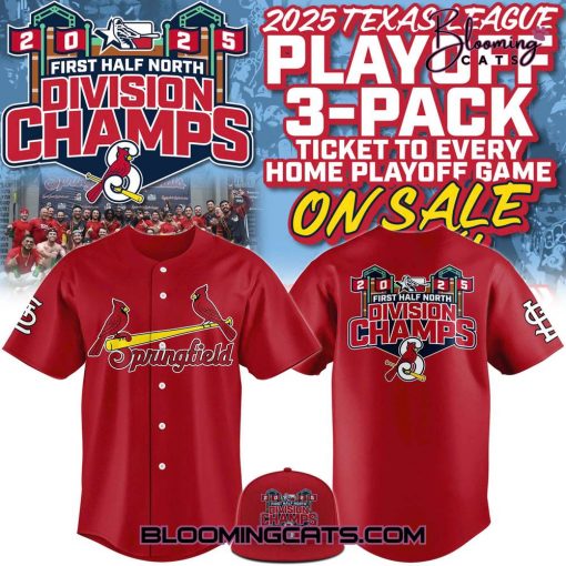 Springfield Cardinals 2025 First Half North Divison Champions Baseball Jersey