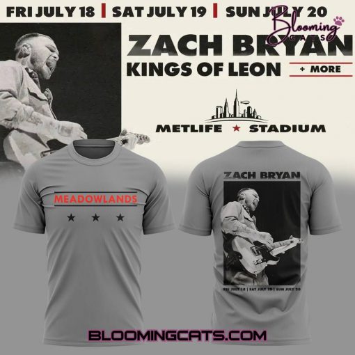 Zach Bryan Meadowlands 2025 Limited Edition Grey Shirt
